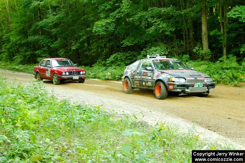 Bret Hunter / Kubo Kordisch Honda CRX and Gabe Jacobsohn / Zach Pfeil BMW 325e on SS14, Height O' Land III.