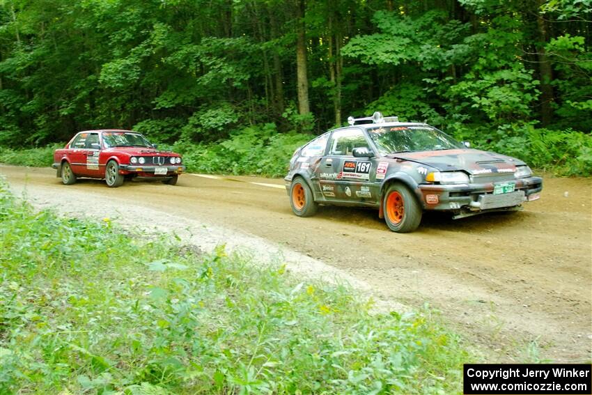 Bret Hunter / Kubo Kordisch Honda CRX and Gabe Jacobsohn / Zach Pfeil BMW 325e on SS14, Height O' Land III.