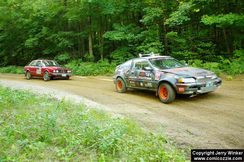 Bret Hunter / Kubo Kordisch Honda CRX and Gabe Jacobsohn / Zach Pfeil BMW 325e on SS14, Height O' Land III.