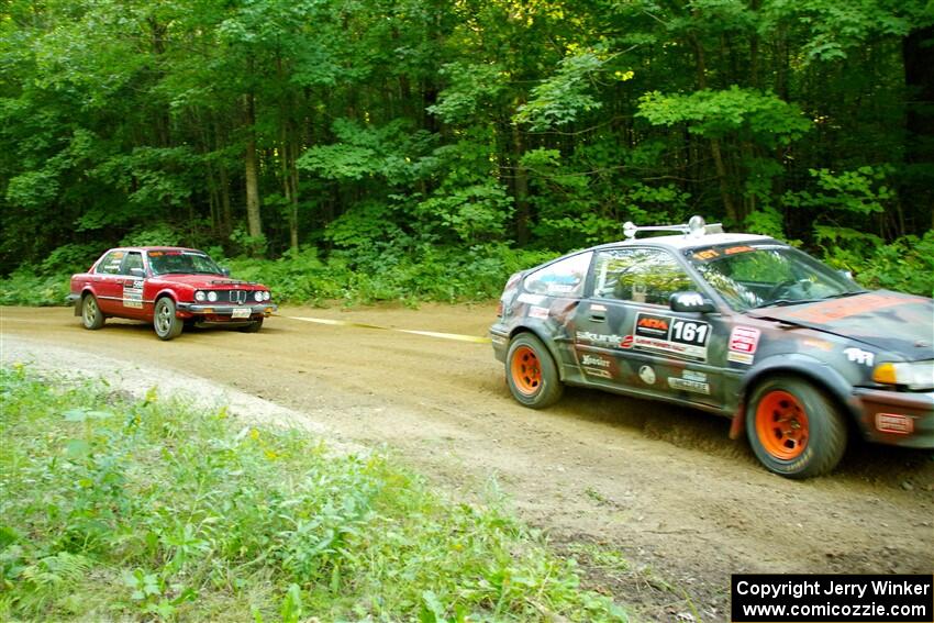 Bret Hunter / Kubo Kordisch Honda CRX and Gabe Jacobsohn / Zach Pfeil BMW 325e on SS14, Height O' Land III.