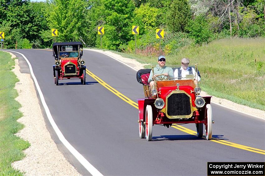 Todd Asche's 1909 Buick and Jerry Kramer's 1908 Northern