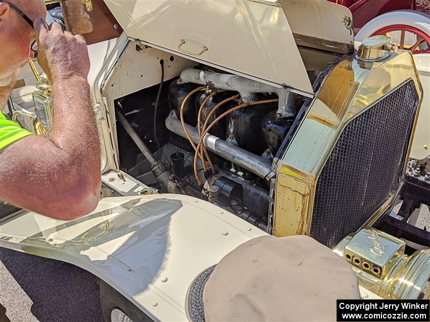 Engine bay of Roddy Pellow's 1908 Overland.