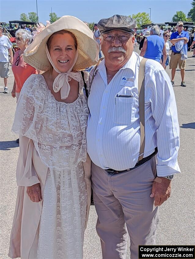 Participants in period attire.