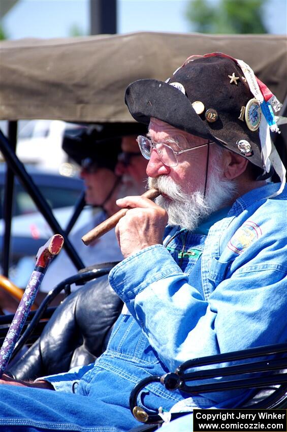 Gregg Lange helped navigate for Bruce van Sloun in his 1907 Ford.