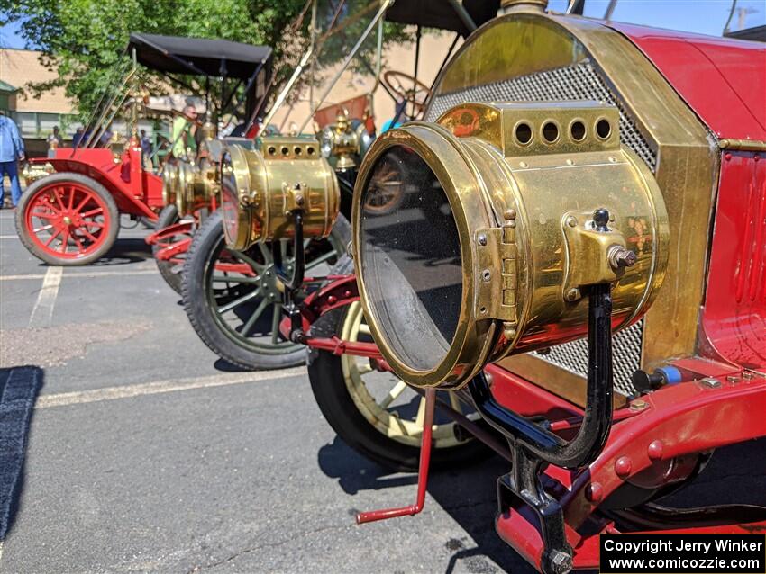 Headlights of Rob Heyen's 1907 Ford Model K.