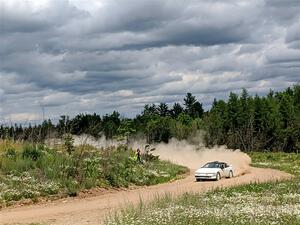 The '0' car, a Mitshibishi Eclipse GSX, on SS1, J5 North.