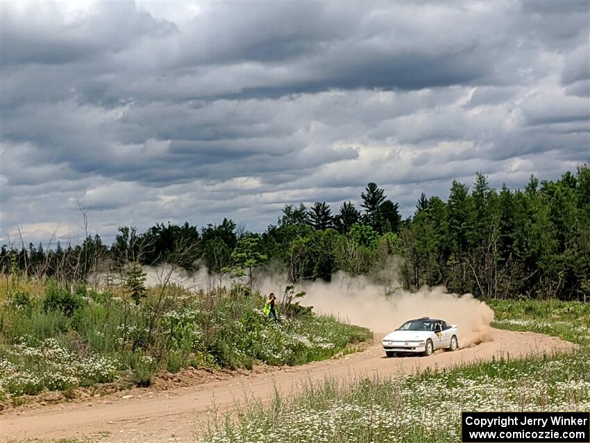 The '0' car, a Mitshibishi Eclipse GSX, on SS1, J5 North.