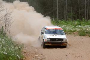 Adam VanDamme / Andrew Herron VW Golf on SS1, J5 North.