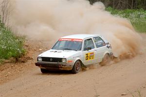 Adam VanDamme / Andrew Herron VW Golf on SS1, J5 North.