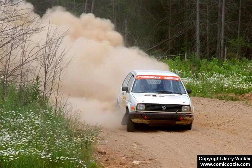 Adam VanDamme / Andrew Herron VW Golf on SS1, J5 North.