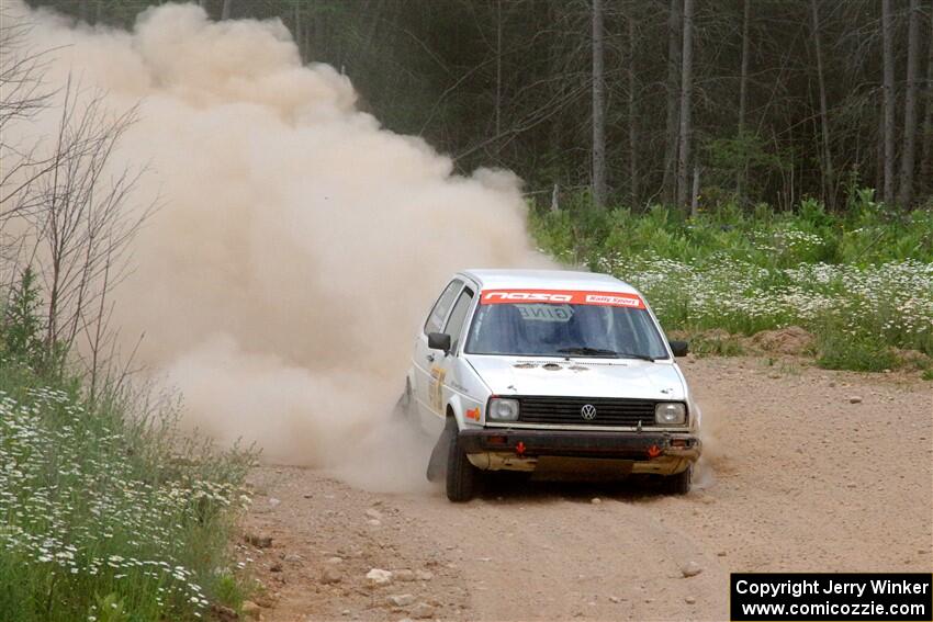 Adam VanDamme / Andrew Herron VW Golf on SS1, J5 North.