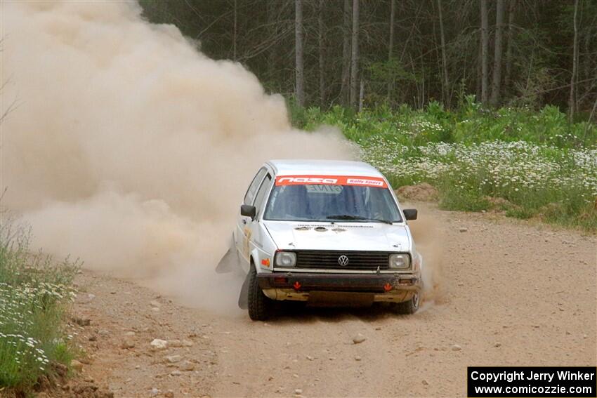 Adam VanDamme / Andrew Herron VW Golf on SS1, J5 North.