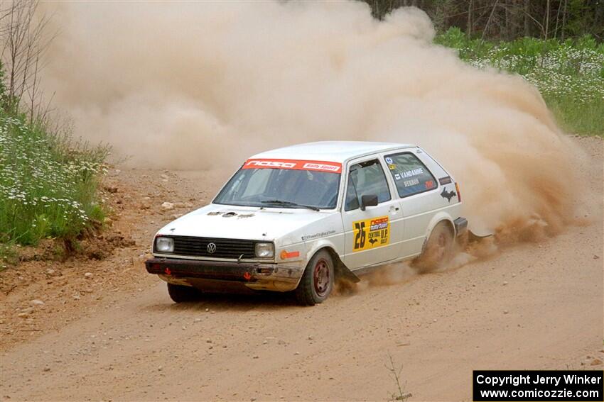 Adam VanDamme / Andrew Herron VW Golf on SS1, J5 North.