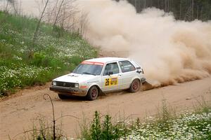 Adam VanDamme / Andrew Herron VW Golf on SS1, J5 North.