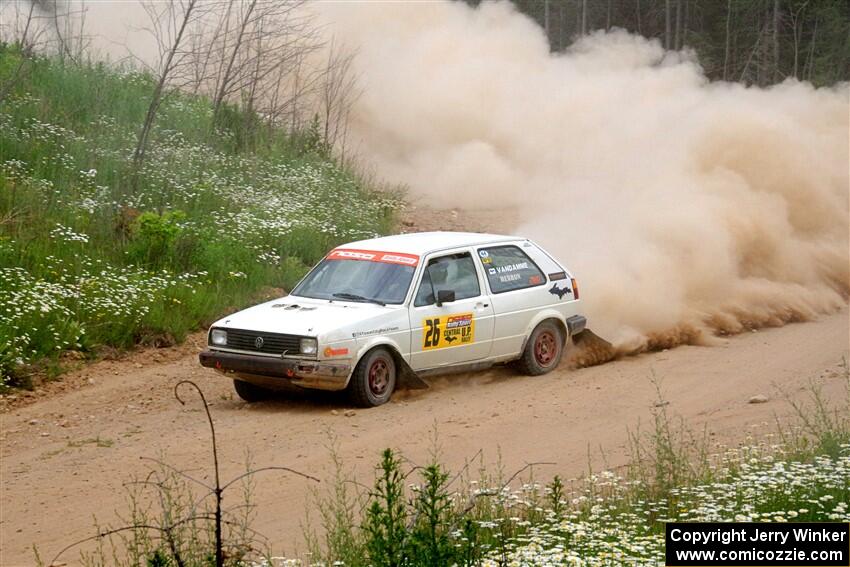 Adam VanDamme / Andrew Herron VW Golf on SS1, J5 North.