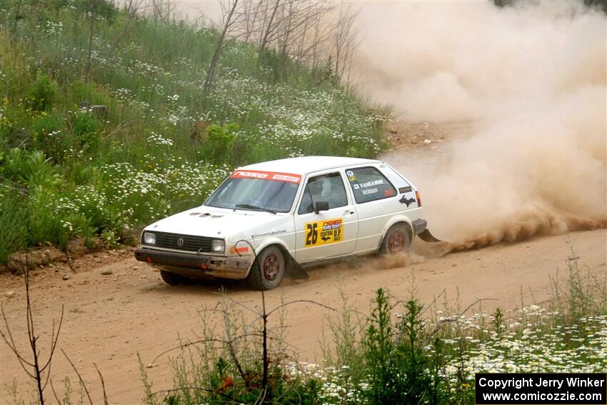 Adam VanDamme / Andrew Herron VW Golf on SS1, J5 North.