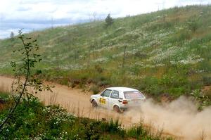 Adam VanDamme / Andrew Herron VW Golf on SS1, J5 North.