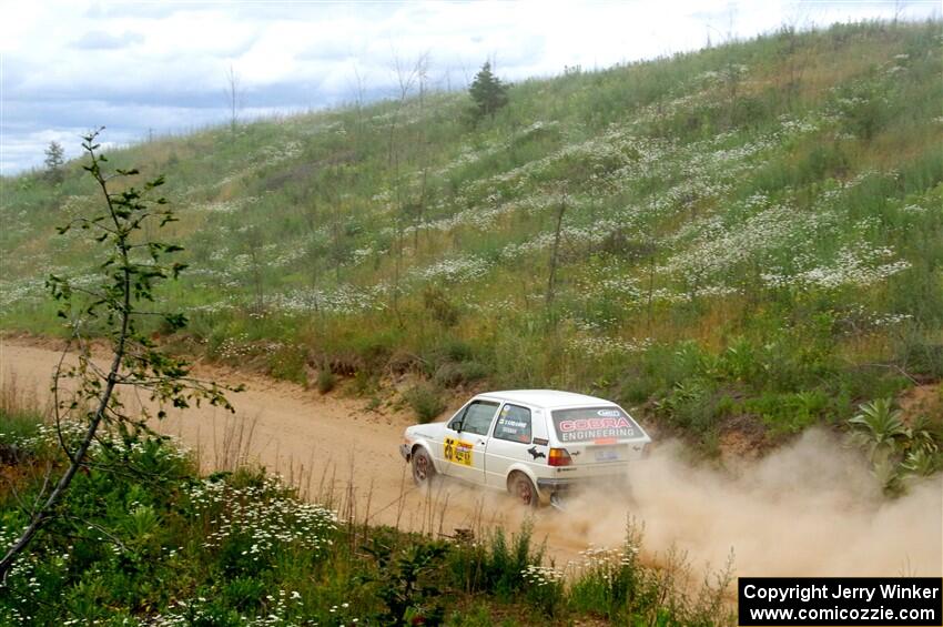 Adam VanDamme / Andrew Herron VW Golf on SS1, J5 North.