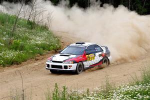 Chris Barribeau / Alex Ferencz Subaru Impreza RS on SS1, J5 North.