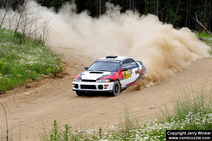 Chris Barribeau / Alex Ferencz Subaru Impreza RS on SS1, J5 North.