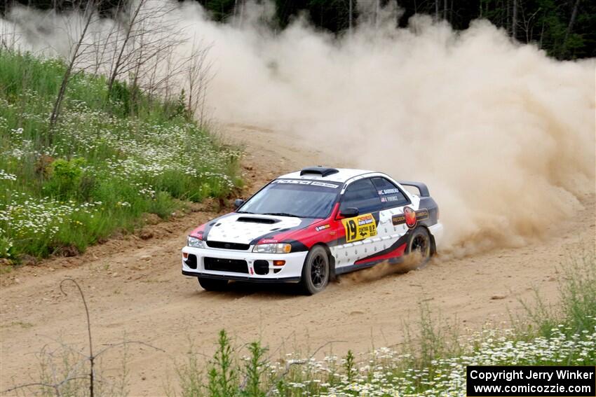 Chris Barribeau / Alex Ferencz Subaru Impreza RS on SS1, J5 North.