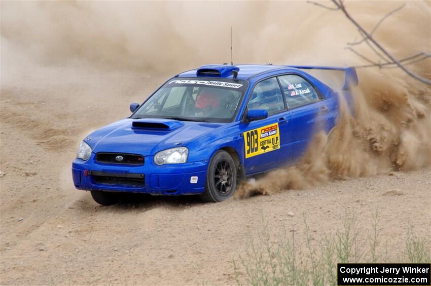 Eric Lind / Alicia Kozakiewicz Subaru WRX STi on SS1, J5 North.