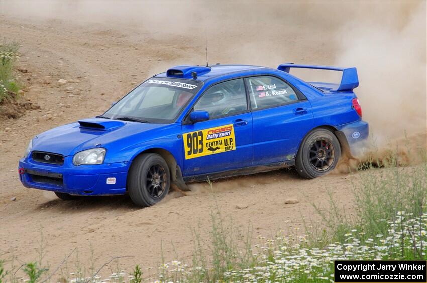 Eric Lind / Alicia Kozakiewicz Subaru WRX STi on SS1, J5 North.