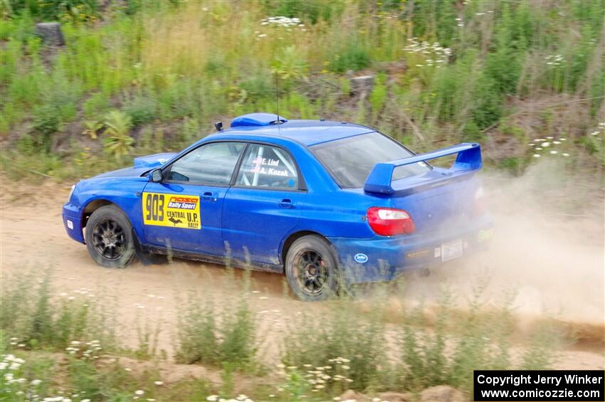 Eric Lind / Alicia Kozakiewicz Subaru WRX STi on SS1, J5 North.