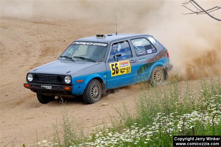 Mark Rokus / Tabitha Lohr VW GTI on SS1, J5 North.