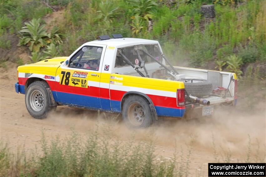 Scott Parrott / Ian Holmes Chevy S-10 on SS1, J5 North.