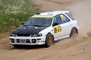 Aidan Hicks / John Hicks Subaru Impreza Wagon on SS1, J5 North.