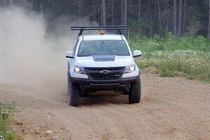 A Chevy Colorado ZR2 Pickup sweep vehicle comes through SS1, J5 North.