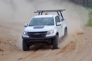 A Chevy Colorado ZR2 Pickup sweep vehicle comes through SS1, J5 North.