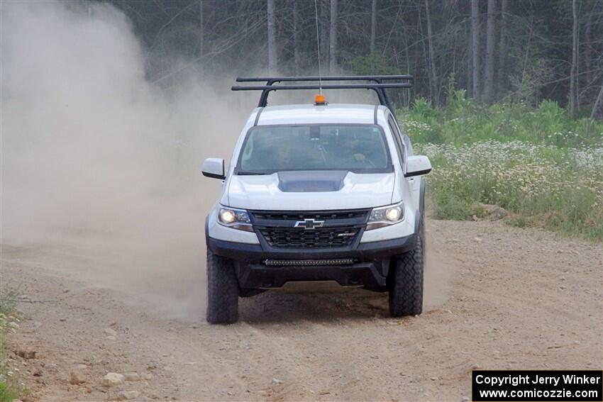 A Chevy Colorado ZR2 Pickup sweep vehicle comes through SS1, J5 North.