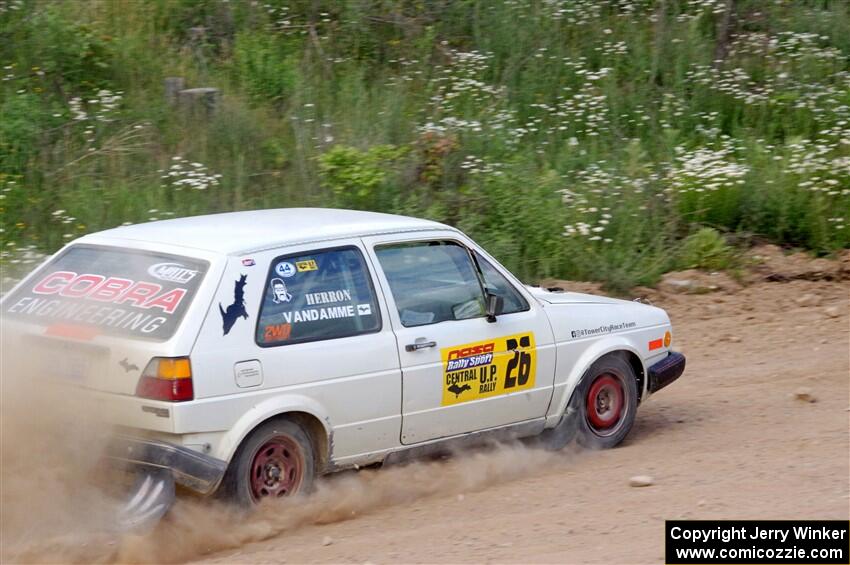 Adam VanDamme / Andrew Herron VW Golf on SS4, J5 South.