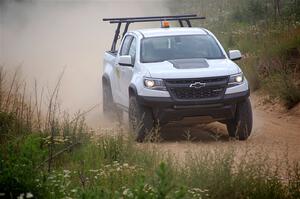 A Chevy Colorado ZR2 Pickup sweep vehicle comes through SS4, J5 South.