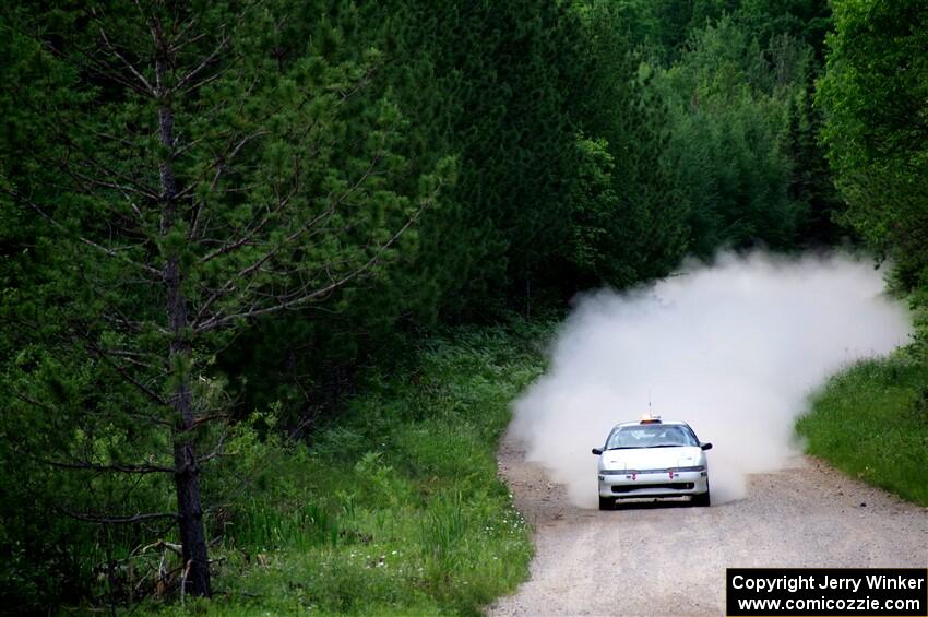 The '0' car, a Mitsubishi Eclipse GSX, on SS7, Sand Rd.