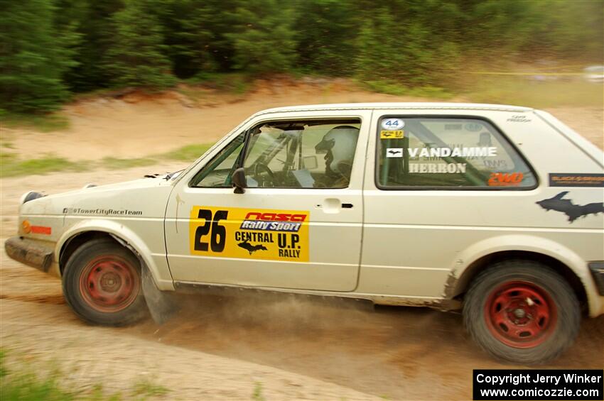 Adam VanDamme / Andrew Herron VW Golf on SS7, Sand Rd.