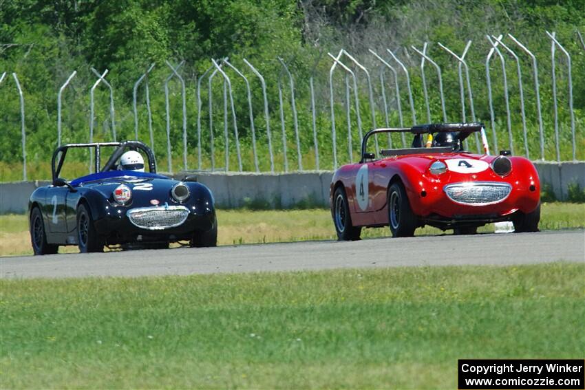 Tom Daly's and Phil Schaefer's Austin-Healey Sprites