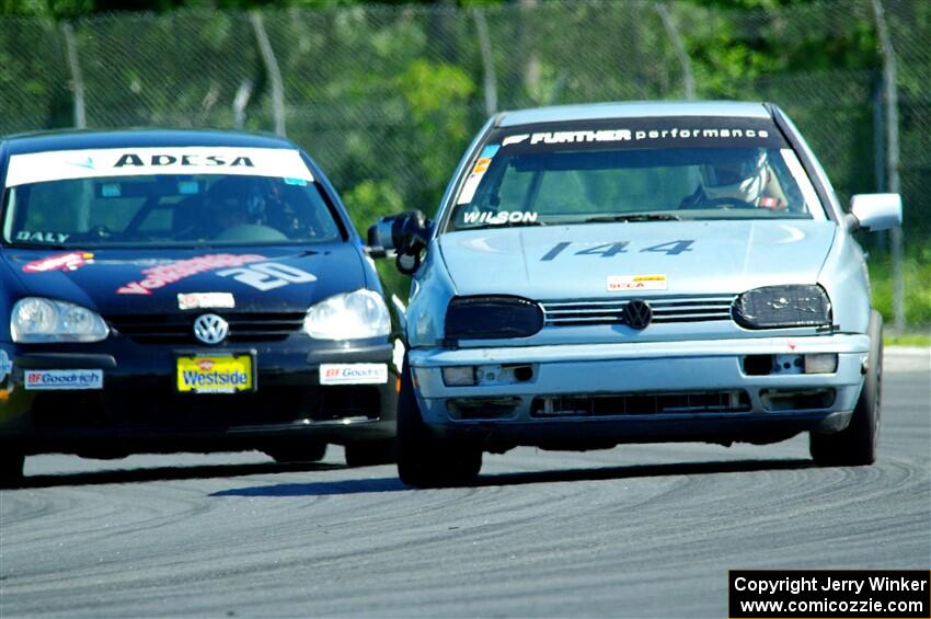 Glen Wilson's ITS VW GTI and Tom Daly's T4 VW Rabbit