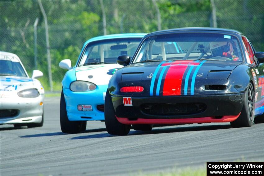 Samantha Silver's, Jamey Randall's and Chris Craft's Spec Miata Mazda Miatas