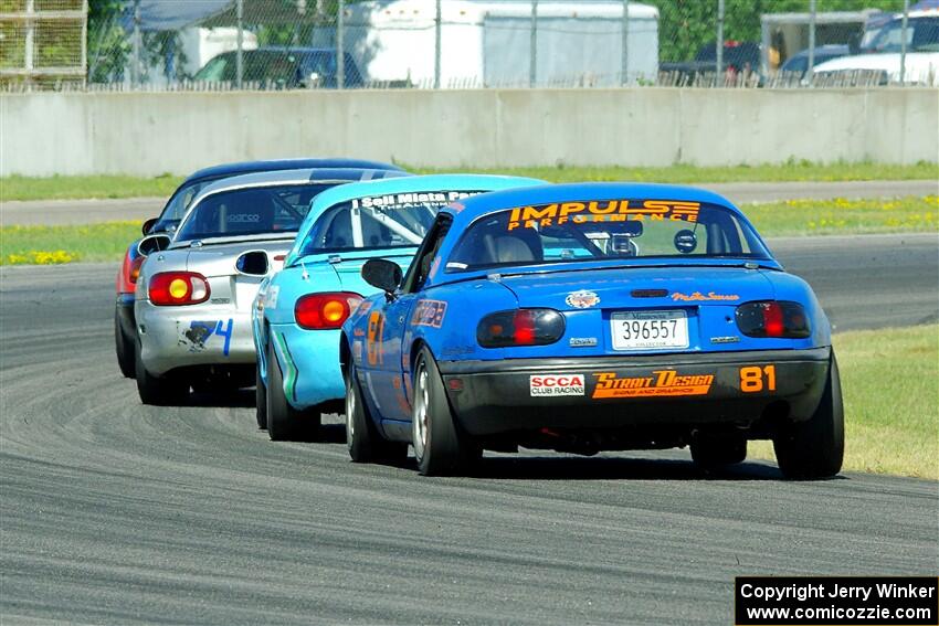 Samantha Silver's, Chris Craft's, Jamey Randall's and Gordon Kuhnley's Spec Miata Mazda Miatas