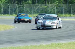 Chris Craft's, Jamey Randall's, Samantha Silver's and Gordon Kuhnley's Spec Miata Mazda Miatas