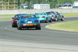 Chris Craft's, Jamey Randall's, Samantha Silver's and Gordon Kuhnley's Spec Miata Mazda Miatas