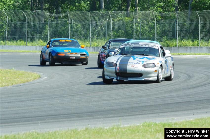 Chris Craft's, Jamey Randall's, Samantha Silver's and Gordon Kuhnley's Spec Miata Mazda Miatas