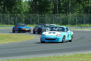 Jamey Randall's, Chris Craft's, Samantha Silver's and Gordon Kuhnley's Spec Miata Mazda Miatas