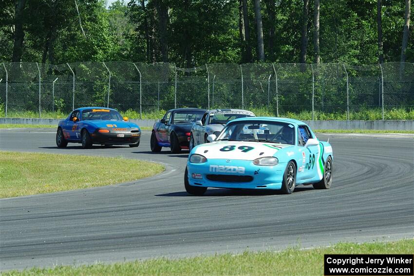 Jamey Randall's, Chris Craft's, Samantha Silver's and Gordon Kuhnley's Spec Miata Mazda Miatas