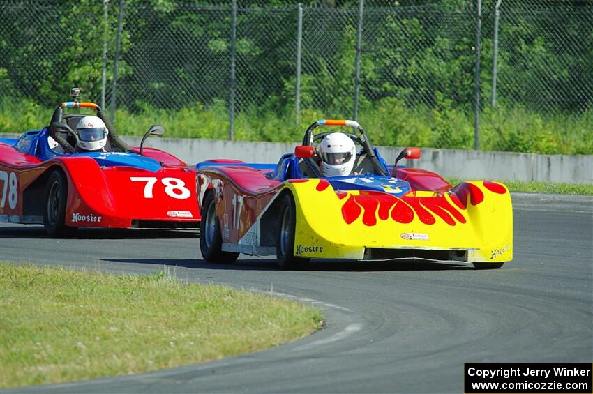 Jim Gray's and Reid Johnson's Spec Racer Ford 3s