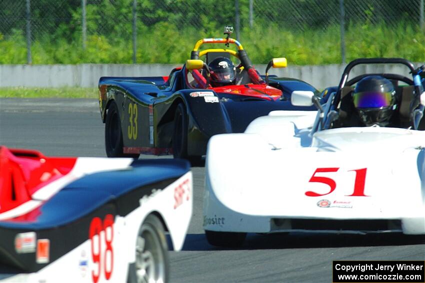 Craig Wheatley's, Scott Beamish's and Dave Glodowski's Spec Racer Ford 3s