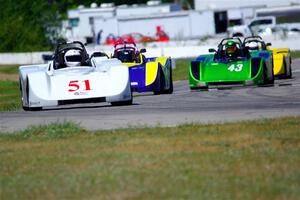 Frank Gigler's, Robert Barton's, Greg Eick's and Ron Boltik's Spec Racer Ford 3s